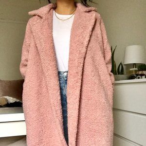 Faux Pink Coat